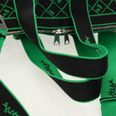 BOTTEGA VENETA Hand Bag Canvas 2way Green Black Silver Auth mr1618M-7