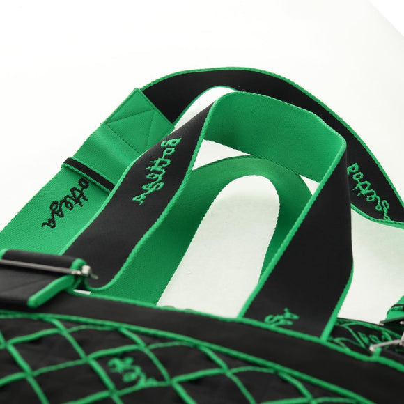 BOTTEGA VENETA Hand Bag Canvas 2way Green Black Silver Auth mr1618M