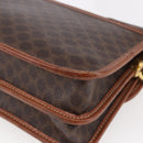 CELINE Macadam Canvas Shoulder Bag PVC Leather Brown Gold Auth mr1621-15