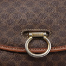 CELINE Macadam Canvas Shoulder Bag PVC Leather Brown Gold Auth mr1621-17