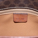CELINE Macadam Canvas Shoulder Bag PVC Leather Brown Gold Auth mr1621-18