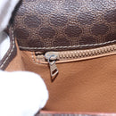 CELINE Macadam Canvas Shoulder Bag PVC Leather Brown Gold Auth mr1621-19