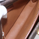 CELINE Macadam Canvas Shoulder Bag PVC Leather Brown Gold Auth mr1621-10