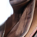 CELINE Macadam Canvas Shoulder Bag PVC Leather Brown Gold Auth mr1621-11