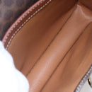 CELINE Macadam Canvas Shoulder Bag PVC Leather Brown Gold Auth mr1621-22