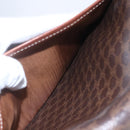 CELINE Macadam Canvas Shoulder Bag PVC Leather Brown Gold Auth mr1621-23