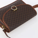 CELINE Macadam Canvas Shoulder Bag PVC Leather Brown Gold Auth mr1621-6