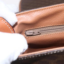 CELINE Macadam Canvas Shoulder Bag PVC Leather Brown Gold Auth mr1622-16