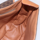 CELINE Macadam Canvas Shoulder Bag PVC Leather Brown Gold Auth mr1622-18