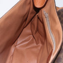 CELINE Macadam Canvas Shoulder Bag PVC Leather Brown Gold Auth mr1622-19