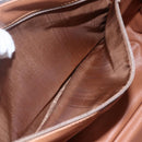 CELINE Macadam Canvas Shoulder Bag PVC Leather Brown Gold Auth mr1622-20