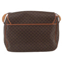 CELINE Macadam Canvas Shoulder Bag PVC Leather Brown Gold Auth mr1622-3