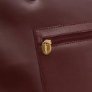 CARTIER Tote Bag Leather Bordeaux Gold Auth mr1623-10