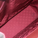 CARTIER Tote Bag Leather Bordeaux Gold Auth mr1623-12