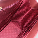 CARTIER Tote Bag Leather Bordeaux Gold Auth mr1623-19