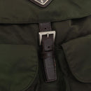 PRADA Backpack Nylon Khaki Silver Auth mr1625-10