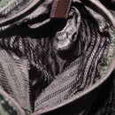 PRADA Backpack Nylon Khaki Silver Auth mr1625-27