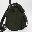 PRADA Backpack Nylon Khaki Silver Auth mr1625-4