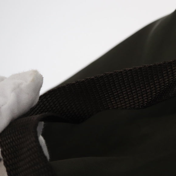 PRADA Backpack Nylon Khaki Silver Auth mr1625