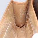 CELINE Macadam Canvas Clutch Bag PVC Leather Brown Gold Auth mr1627-19