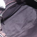 CELINE C Macadam Canvas Accessory Pouch Beige Silver Auth mr1628-17