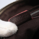 CELINE C Macadam Canvas Accessory Pouch Beige Silver Auth mr1628-21