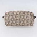CELINE C Macadam Canvas Accessory Pouch Beige Silver Auth mr1628-9