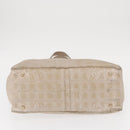 CHANEL New Travel Line Hand Bag Nylon Beige Gold CC Auth mr1630-5