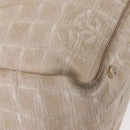 CHANEL New Travel Line Hand Bag Nylon Beige Gold CC Auth mr1630-15