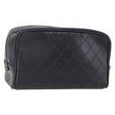 CHANEL Bicolore Pouch Patent leather Black Gold CC Auth mr1631-1