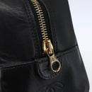 CHANEL Bicolore Pouch Patent leather Black Gold CC Auth mr1631-12