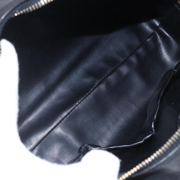 CHANEL Bicolore Pouch Patent leather Black Gold CC Auth mr1631