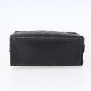 CHANEL Bicolore Pouch Patent leather Black Gold CC Auth mr1631-7