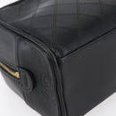 CHANEL Bicolore Pouch Patent leather Black Gold CC Auth mr1631-9