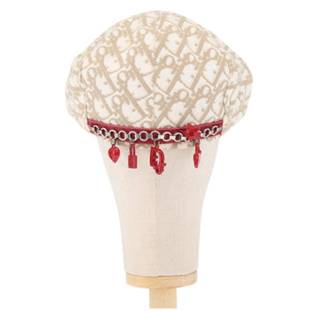 Christian Dior Trotter Canvas Cap Beige Auth mr1632V - 0