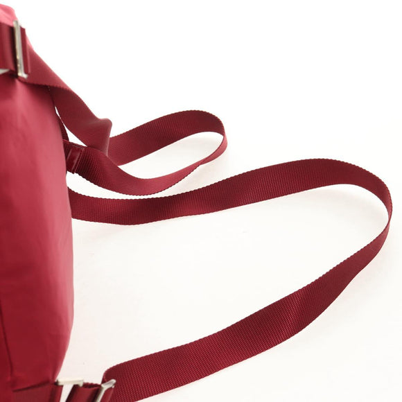 PRADA Backpack Nylon Red Silver Auth mr1633V