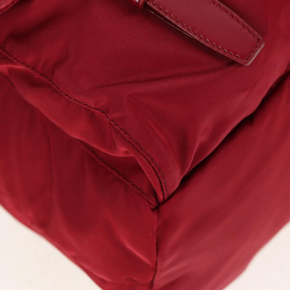 PRADA Backpack Nylon Red Silver Auth mr1633V