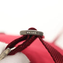 PRADA Backpack Nylon Red Silver Auth mr1633V-21
