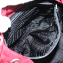 PRADA Backpack Nylon Red Silver Auth mr1633V-31