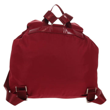 PRADA Backpack Nylon Red Silver Auth mr1633V - 0