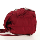 PRADA Backpack Nylon Red Silver Auth mr1633V-3
