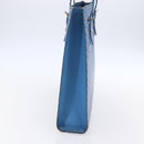 GOYARD Herringbone COMOR GM Tote Bag PVC Canvas Blue Silver Auth mr1635-4