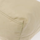 PRADA Shoulder Bag Nylon Beige Silver Auth mr1636-15