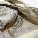 PRADA Shoulder Bag Nylon Beige Silver Auth mr1636-19