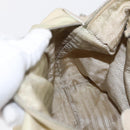 PRADA Shoulder Bag Nylon Beige Silver Auth mr1636-20