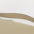 PRADA Shoulder Bag Nylon Beige Silver Auth mr1636-8