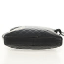 CHANEL Cambon Line Shoulder Bag Leather Black Silver CC Auth mr1637A-10