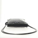CHANEL Cambon Line Shoulder Bag Leather Black Silver CC Auth mr1637A-7