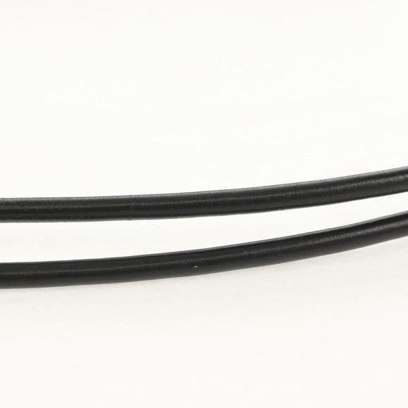 CHANEL Cambon Line Shoulder Bag Leather Black Silver CC Auth mr1637A