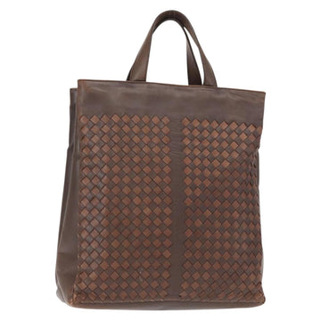 BOTTEGA VENETA INTRECCIATO Tote Bag Leather Brown Auth mr1640